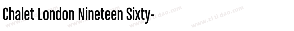 Chalet London Nineteen Sixty字体转换